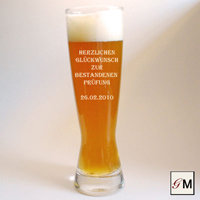 Weizenbierglas mit Gravur Weizenbierglas mit Gravur