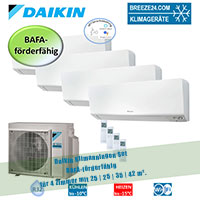 Daikin Klimaanlagen Set Wandgeräte Perfera R32 für 4 Zimmer mit 25 | 25 | 35 | 42 m²
