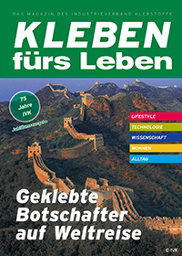 Die Jubiläumsausgabe des Magazins „Kleben fürs Leben“. Foto: IVK