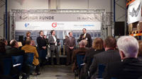 Silke May (Jury-Vorsitzende), Oberbürgermeister Jürgen Nimptsch, Achim Behn, C Silke May (Jury-Vorsitzende), Oberbürgermeister Jürgen Nimptsch, Achim Behn, C