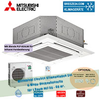 Mitsubishi Electric Klimaanlagen Set Deckenkassette R32 für 1 Zimmer mit 55 - 60 m² 