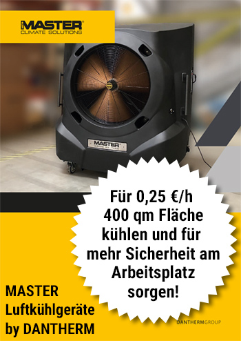 MASTER Industrieluftkühler sind sehr energie-effizient