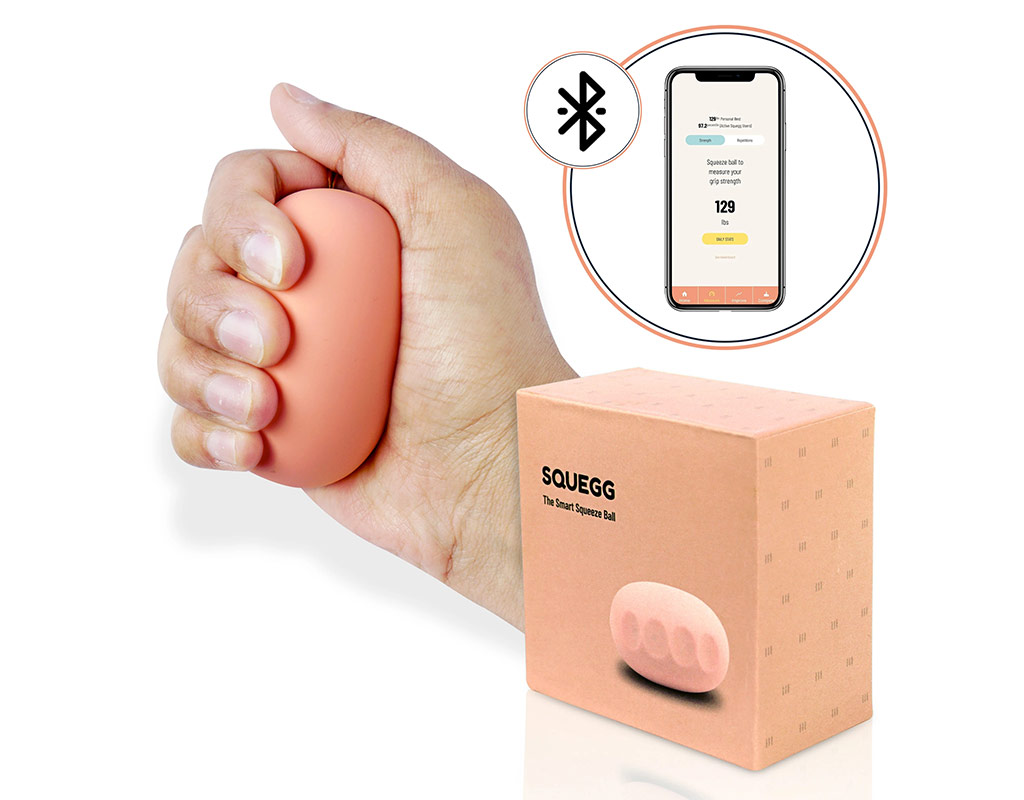 Produktbild SQUEGG- Der smarte Handmuskeltrainer Produktbild SQUEGG- Der smarte Handmuskeltrainer