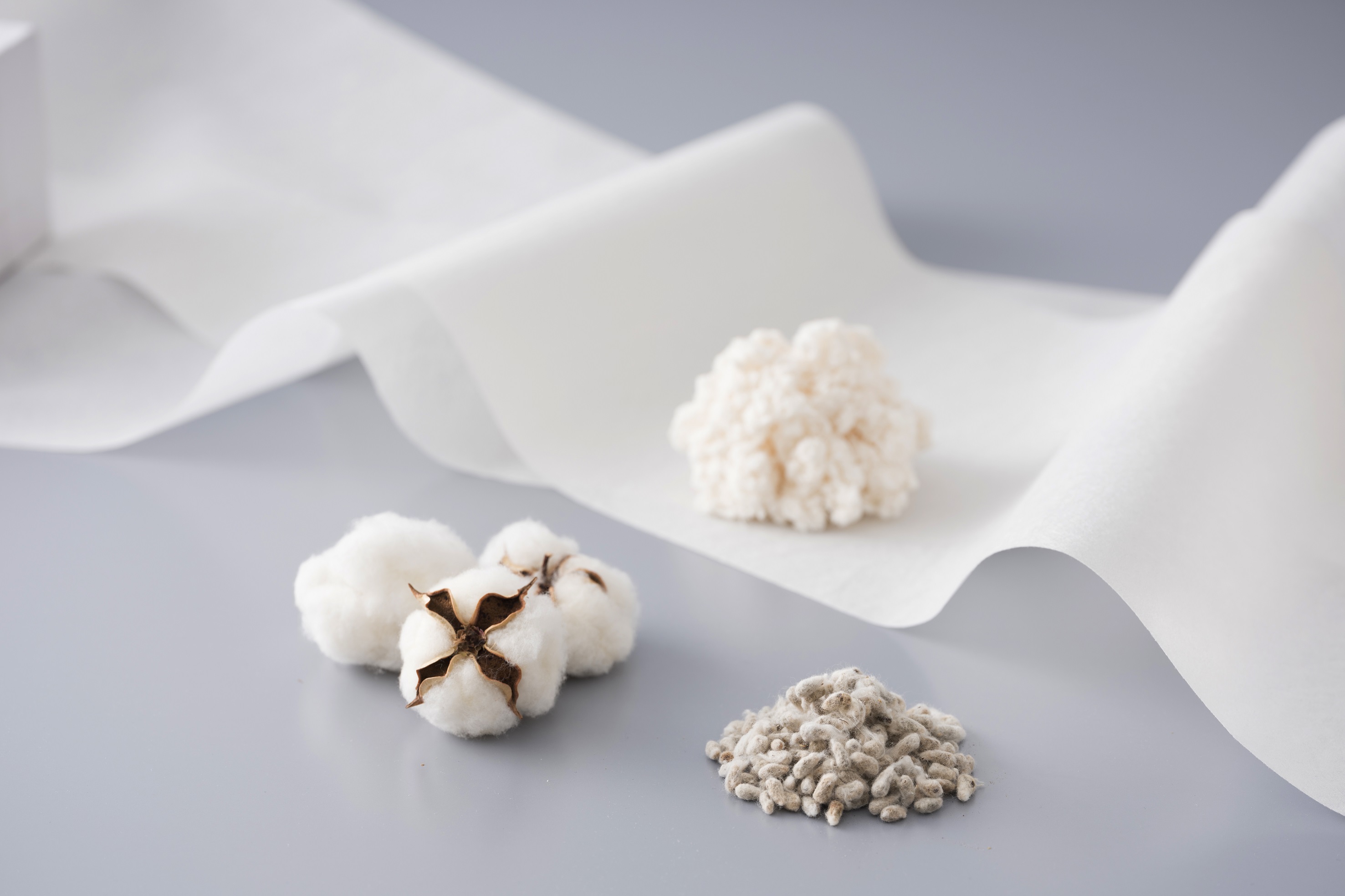 Vliesstoff Bemliese™biologisch abbaubar (Bildquelle: @Asahi Kasei) Vliesstoff Bemliese™biologisch abbaubar (Bildquelle: @Asahi Kasei)