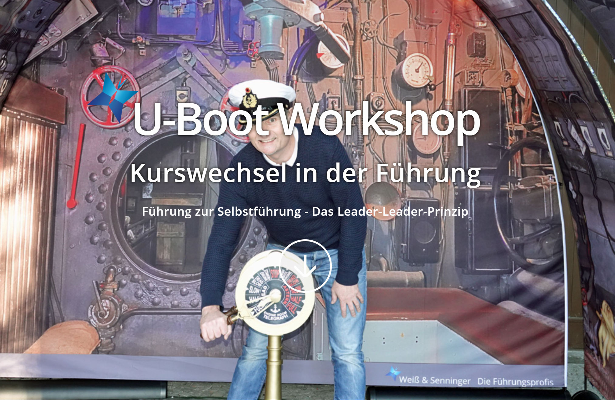 Tom Senninger in der U-Bootkulisse