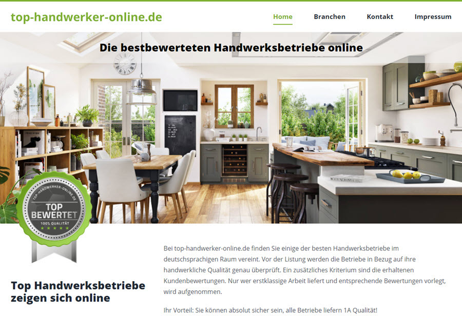 Top-Handwerker-Online: Die bestbewerteten Handwerksbetriebe