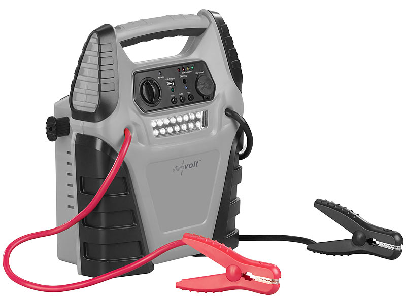 revolt 5in1-Starthilfe-Powerbank PB-145.kfz, Kompressor, 12V, 20 Ah, 1000A, 150 psi, www.pearl.de revolt 5in1-Starthilfe-Powerbank PB-145.kfz, Kompressor, 12V, 20 Ah, 1000A, 150 psi, www.pearl.de