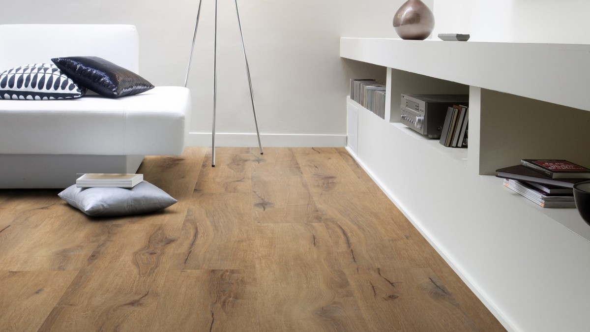 Das Designparkett mit authentischem 4D-Design und -16 dB Trittschalldämmung (Bildquelle: @ Gerflor)