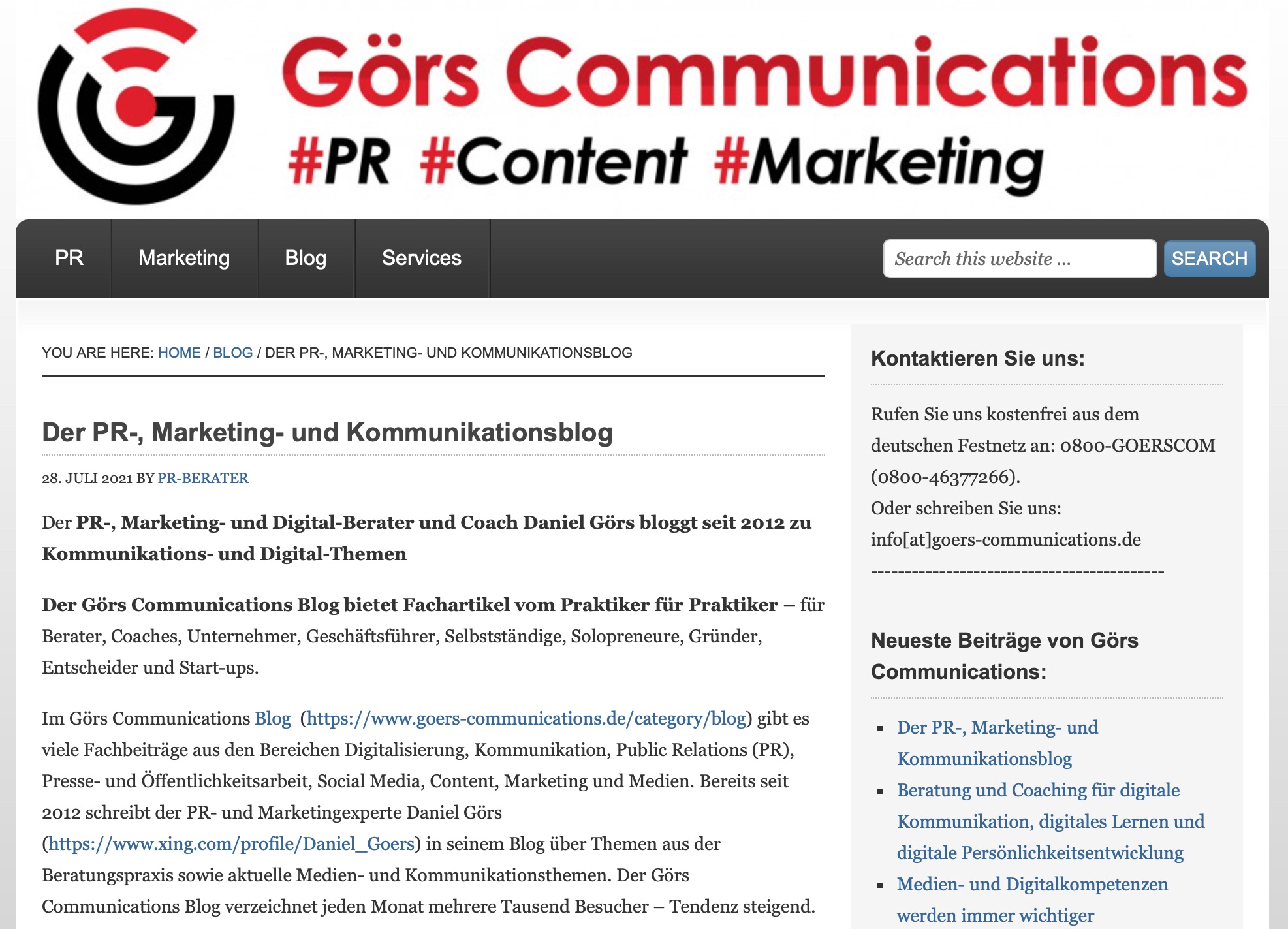 Görs Communications - der PR-, Marketing- und Kommunikationsblog von Daniel Görs