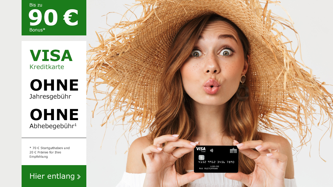 Sommeraktion: bis zu 90€Bonus | Deutschland-Kreditkarte Classic