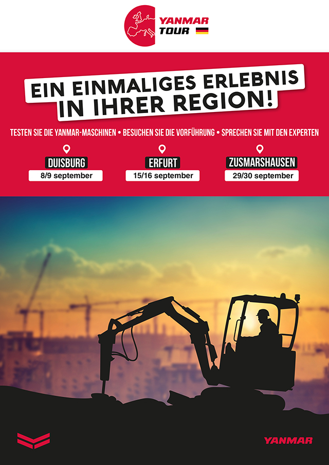 Im September 2021 lädt Yanmar seine Kunden und Händler zur“Yanmar-Tour”ein.