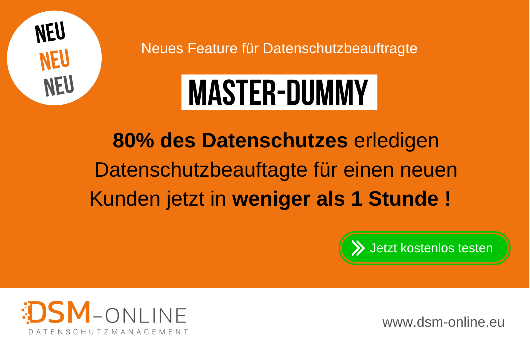 Datenschutzsoftware DSM-Online mit neuem Feature für Datenschutzbeauftragte
