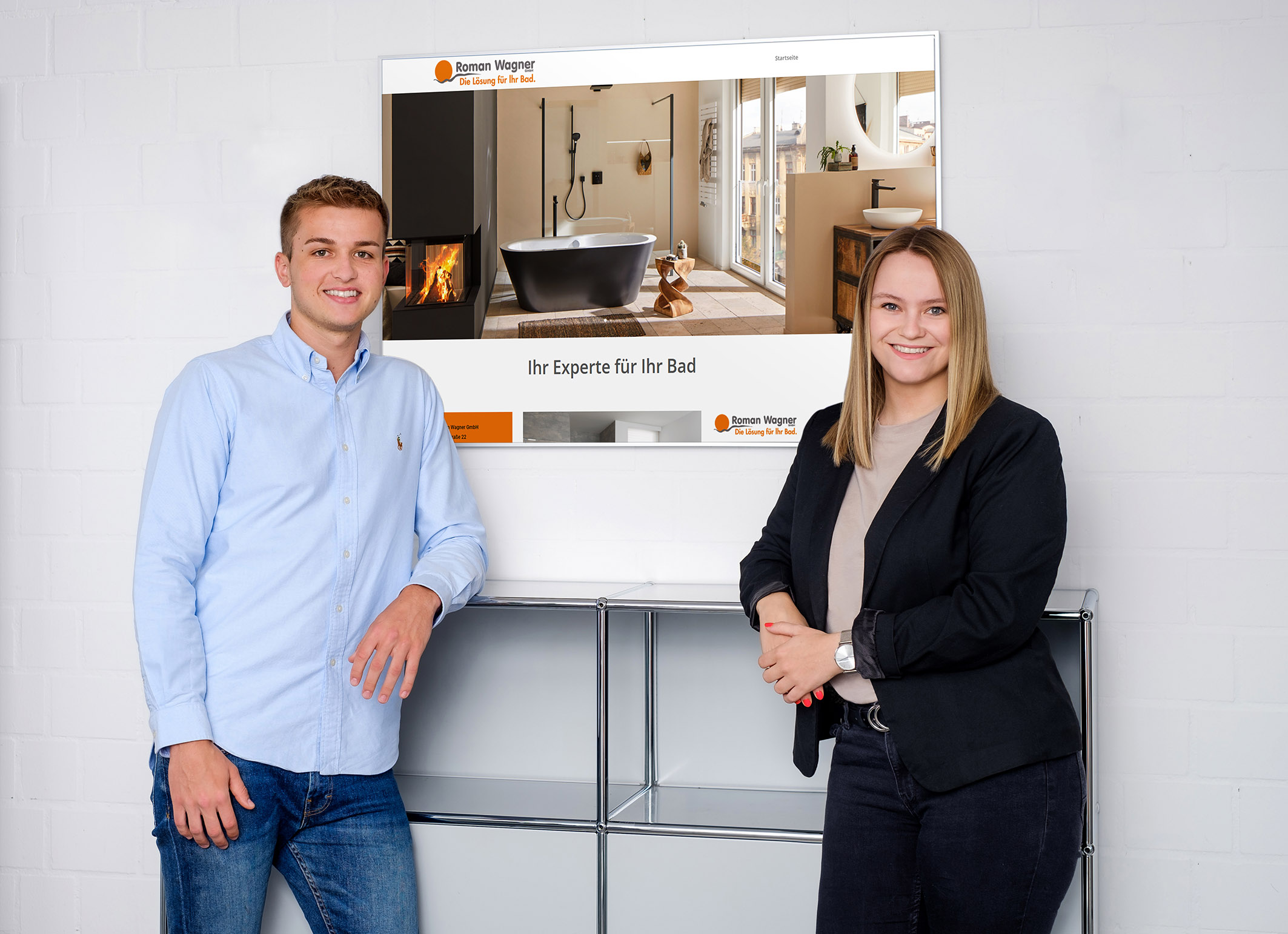 Till Kappelhoff und Ann-Katrin Schmedt haben die Homepage für GARANT Bad + Haus entwickelt. (Bildque Till Kappelhoff und Ann-Katrin Schmedt haben die Homepage für GARANT Bad + Haus entwickelt. (Bildque