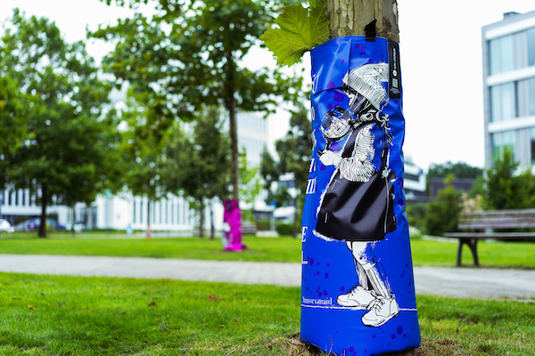 #artfortrees: Design der Street-Art-Künstlerin Strassenmaid (Bildquelle: David Fiege, klick.boom)