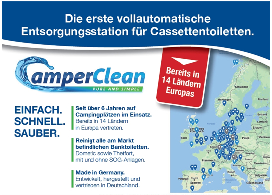 Vollautomatische Entsorgungsstationen von CamperClean (Bildquelle: CamperClean GmbH) Vollautomatische Entsorgungsstationen von CamperClean (Bildquelle: CamperClean GmbH)
