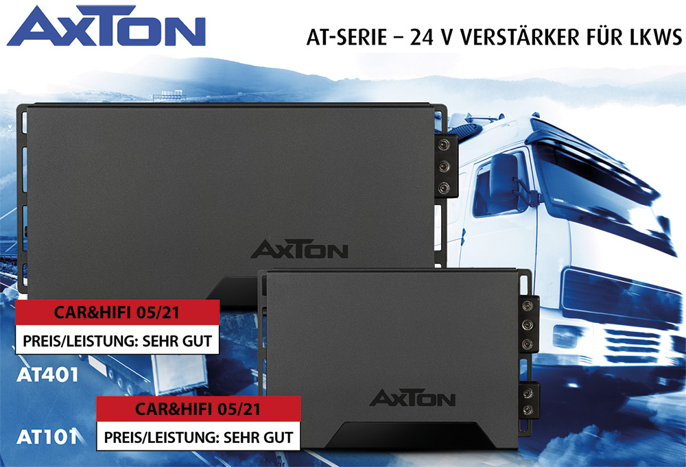 AT101 und AT401–AXTON Verstärker für LKWs AT101 und AT401–AXTON Verstärker für LKWs