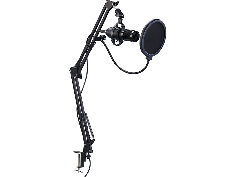 auvisio Profi-USB-Kondensator-Mikrofon mit Popschutz und Tischhalterung, www.pearl.de auvisio Profi-USB-Kondensator-Mikrofon mit Popschutz und Tischhalterung, www.pearl.de