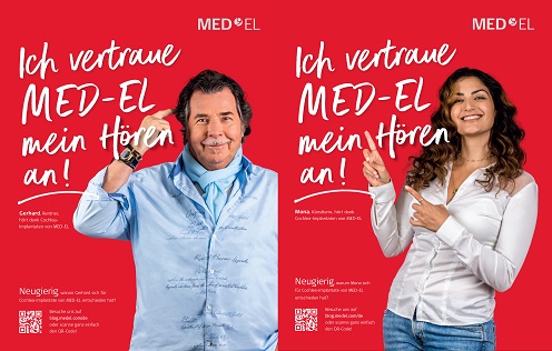 Mona und Gerd sind zwei von insgesamt drei Gesichtern der neuen MED-EL Kampagne (Bildquelle:©MED-EL)