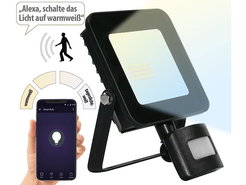 Luminea Home Control WLAN-Fluter LED-160, www.pearl.de Luminea Home Control WLAN-Fluter LED-160, www.pearl.de