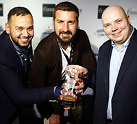 Gewinner des Abends: Mert Kural, Manuel Mauritz und Karl-Heinz Wilhelms (v.l.) von der Lieblingsbar Gewinner des Abends: Mert Kural, Manuel Mauritz und Karl-Heinz Wilhelms (v.l.) von der Lieblingsbar