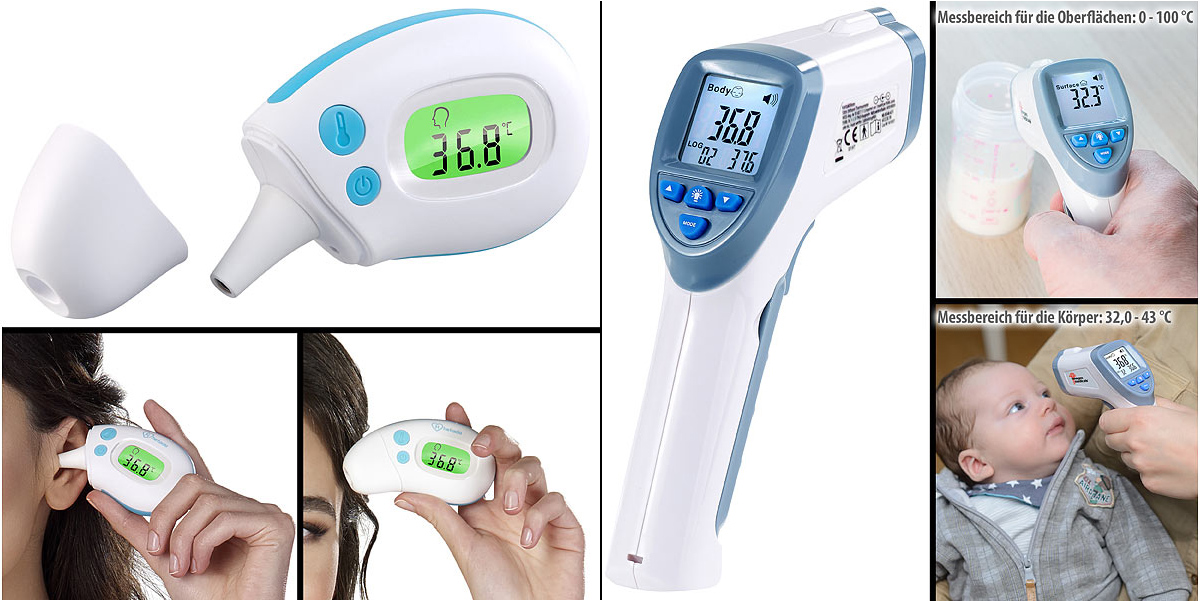 newgen medicals medizinische Infrarot-Fieberthermometer IRT-60 und IRT-50.mini, www.pearl.de