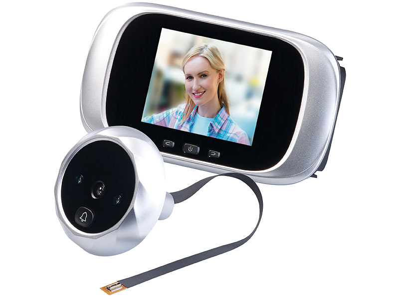 Somikon Digitale Türspion-Kamera mit 7,1-cm-Farbdisplay (2,8") und Nachtsicht, www.pearl.de Somikon Digitale Türspion-Kamera mit 7,1-cm-Farbdisplay (2,8") und Nachtsicht, www.pearl.de