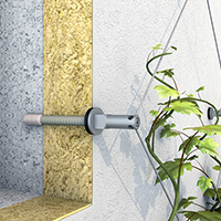 Iso-Bar ECO ist ein wärmebrückenoptimiertes System zur Befestigung von Begrünung auf WDVS-Fassaden Iso-Bar ECO ist ein wärmebrückenoptimiertes System zur Befestigung von Begrünung auf WDVS-Fassaden