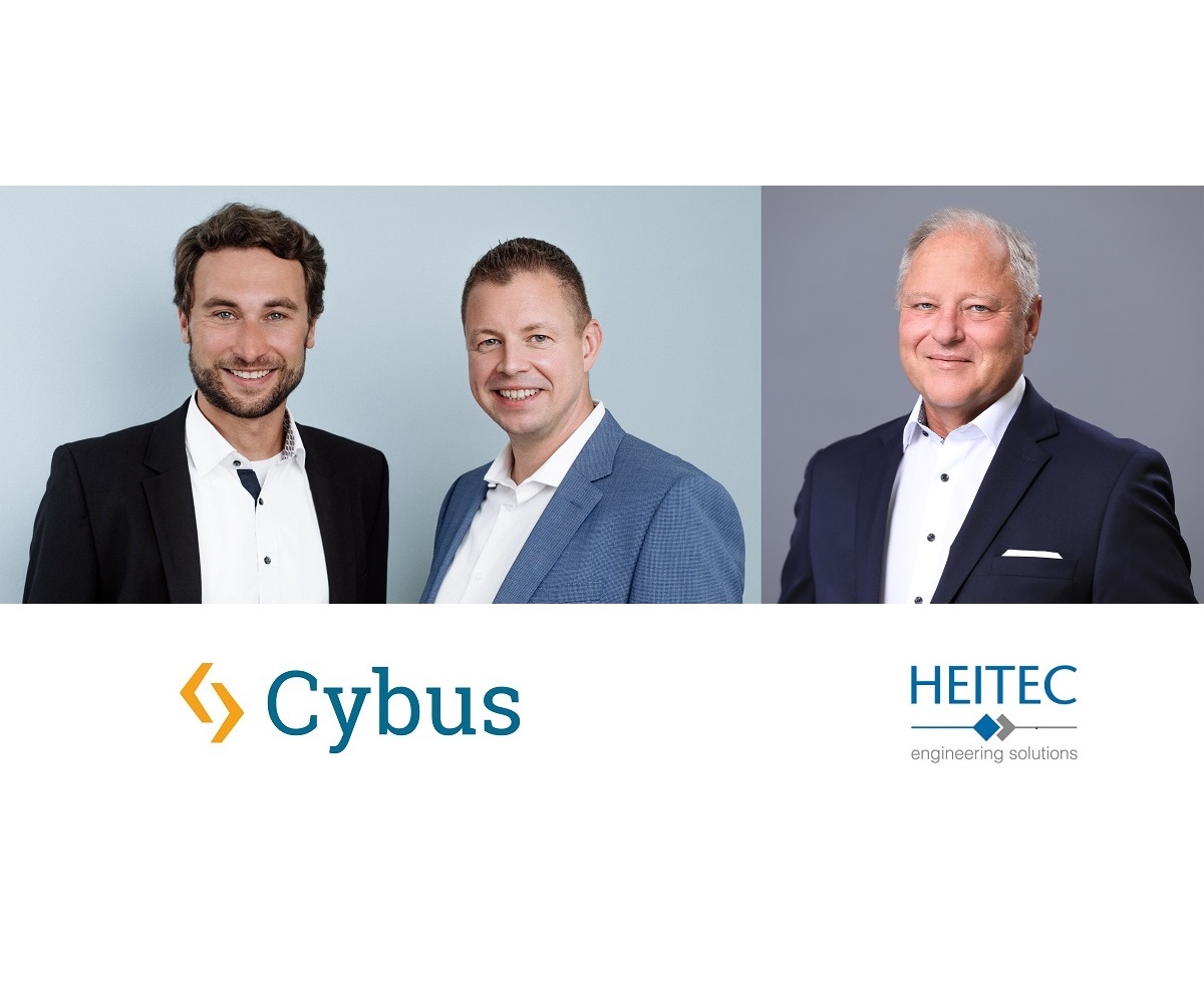 Peter Sorowka, Carsten Stiller (CEO, CSO bei Cybus) und Ekkehard Reuß(Vorstand der HEITEC AG)