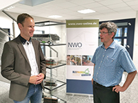 Bundestagskandidat Bernd Herrmann (r.) im Gespräch mit NWO-Geschäftsführer Christian Gladasch (l.)