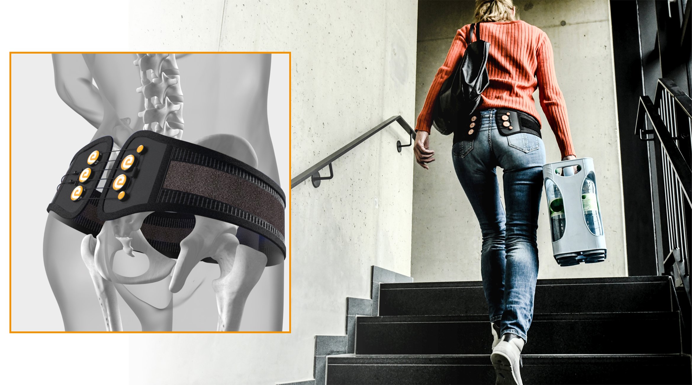 Die Orthese ergoloc von Spektramed hilft bei ISG-bedingten Rückenschmerzen. (Bildquelle: Spektramed 