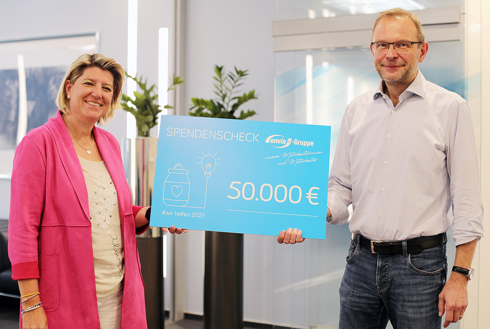 Sigrid Nagl, enviaM-Personalvorständin und Dr. Andreas Auerbach, enviaM-Vorstand Vertrieb (Bildquell