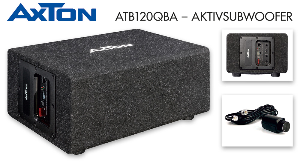 AXTON ATB120QBA: Kompakte Bassbox für Autos und Reisemobile AXTON ATB120QBA: Kompakte Bassbox für Autos und Reisemobile