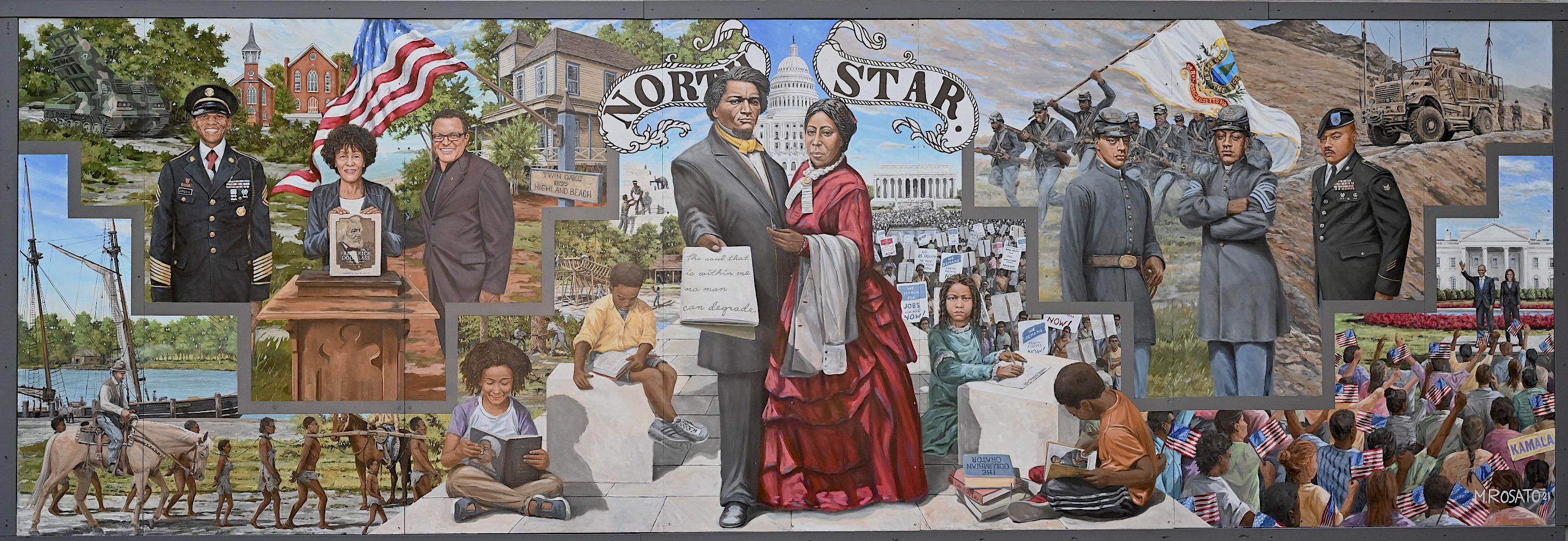 Das neue Wandgemälde zum Menschenrechtler Frederick Douglass in Maryland. (Bildquelle: Talbot County