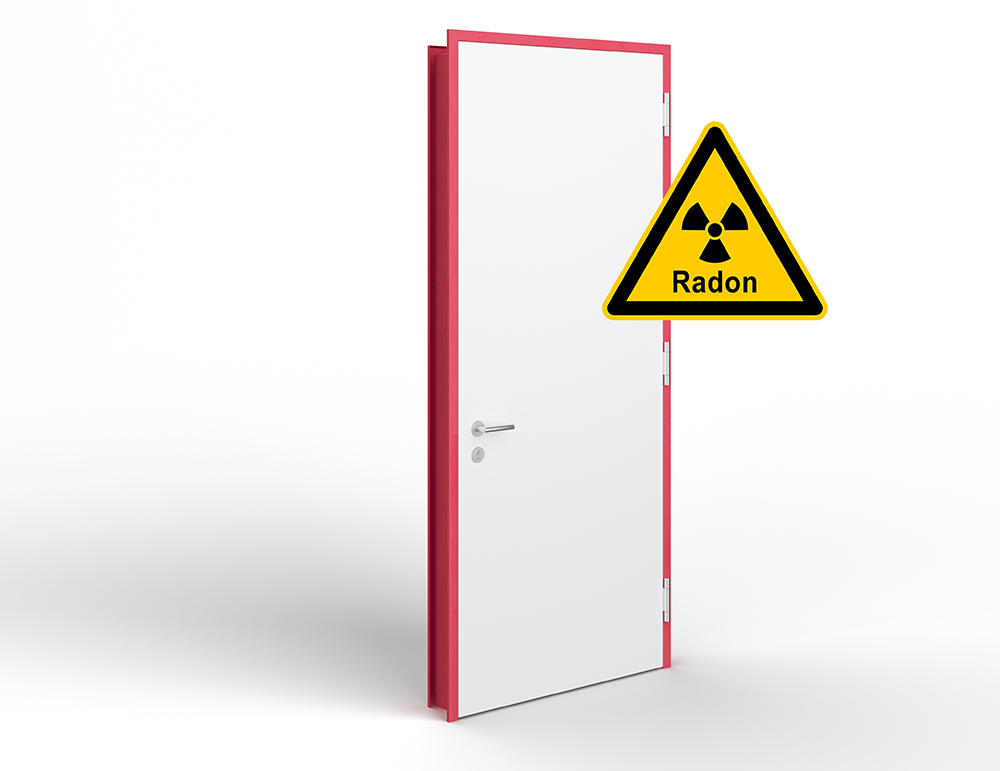 Ausreichend dichte Türen helfen, wenn sich die Radonbelastung in Kellerräumen nicht absenken lässt.