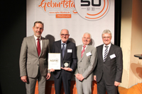 v.l. Dr.-Ing. Hansjörg Roll, Preisträger Udo Wichert, Werner Lutsch, Wolf-Dietrich Kunze 