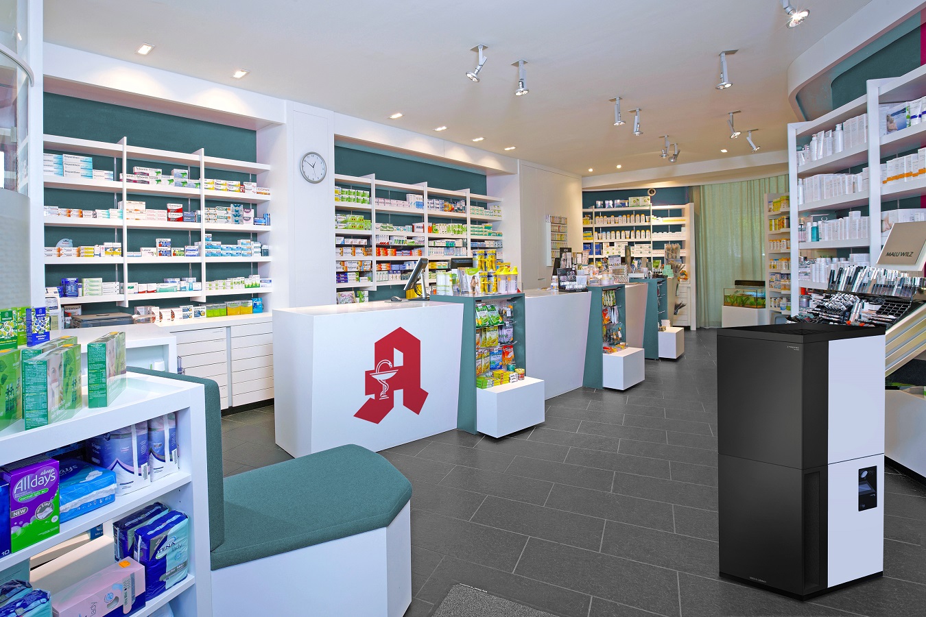 Trotec Hochleistungsluftreiniger-Generation 2021 - Einsatzbeispiel Apotheke Trotec Hochleistungsluftreiniger-Generation 2021 - Einsatzbeispiel Apotheke