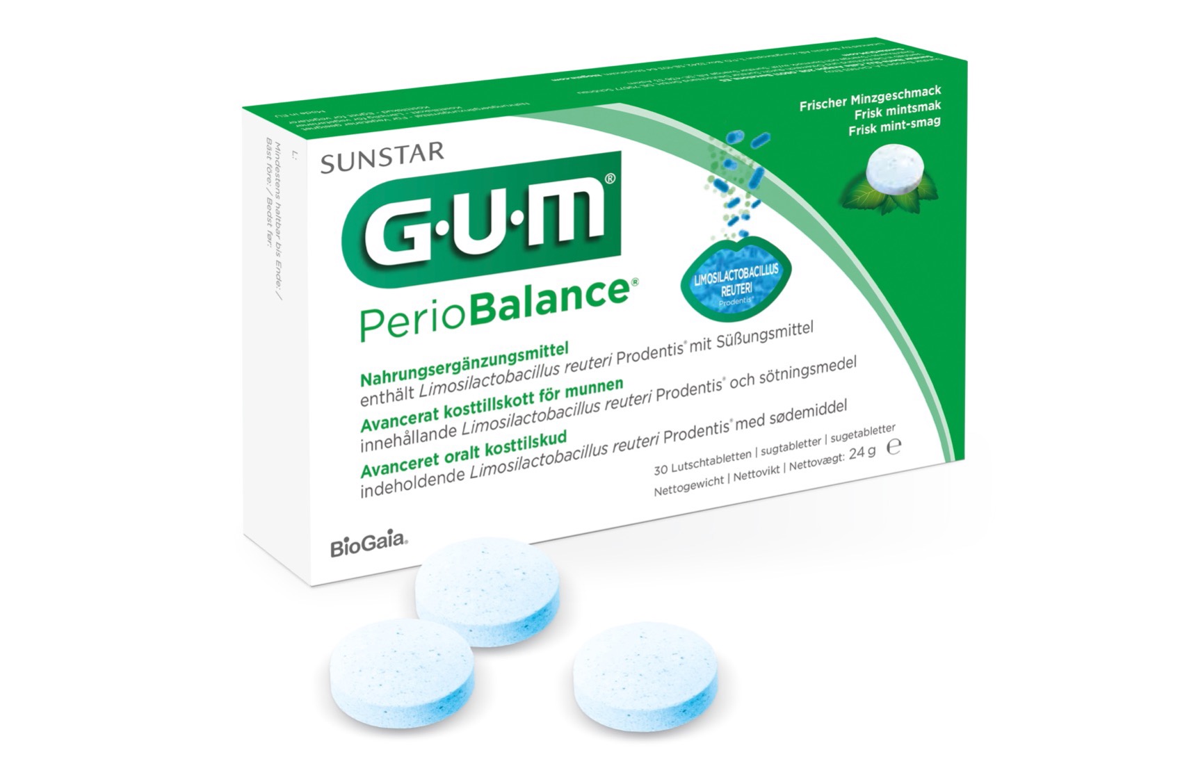 Die Mundflora effektiv und einfach unterstützen - mit den Lutschtabletten GUM®PerioBalance®(Bildquel