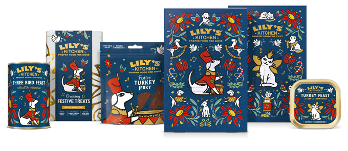 Das neue Weihnachtssortiment von Lily’s Kitchen. (Bildquelle: Lily´s Kitchen)