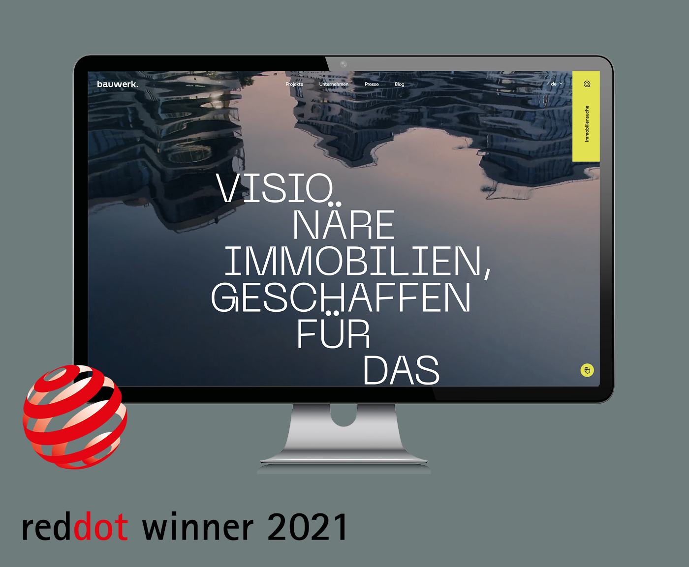 Red Dot Design Award 2021 für Unternehmenswebsite. © Bauwerk