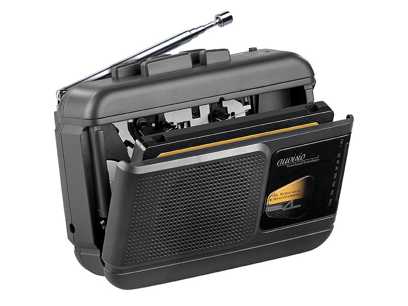 auvisio Mobiler Kassettenspieler MCR-280, Bluetooth-Transmitter, Sprachrekorder, Radio, www.pearl.de auvisio Mobiler Kassettenspieler MCR-280, Bluetooth-Transmitter, Sprachrekorder, Radio, www.pearl.de