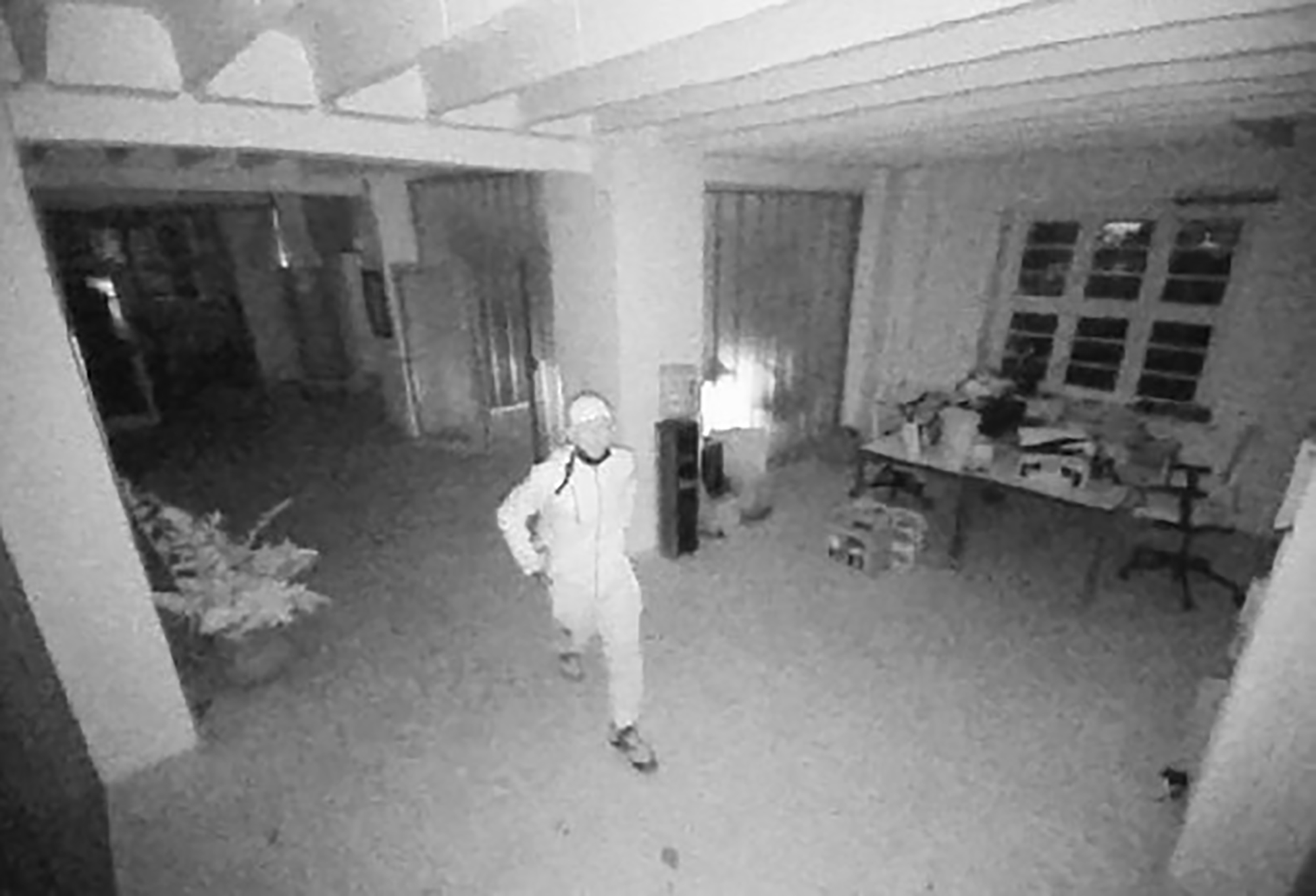 Der Einbrecher vor Auslösen des effektiven ZeroVision Sichtschutzes, der den Täter zu Fall bringt. Der Einbrecher vor Auslösen des effektiven ZeroVision Sichtschutzes, der den Täter zu Fall bringt.