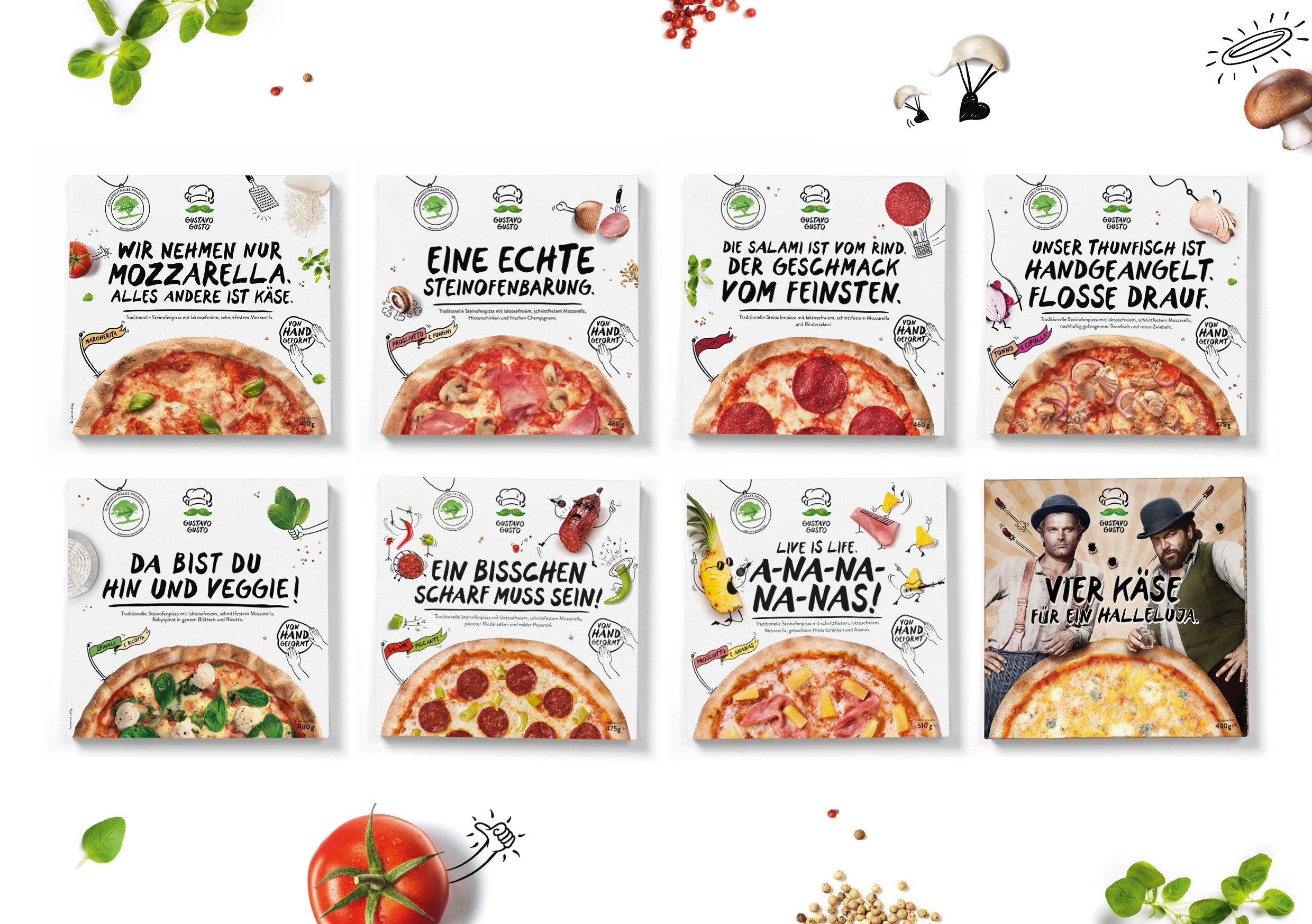 Premium-Tiefkühlpizzen von Gustavo Gusto Premium-Tiefkühlpizzen von Gustavo Gusto