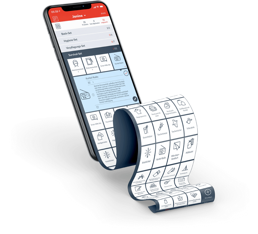 READY24-App mitübersichtlicher Packliste