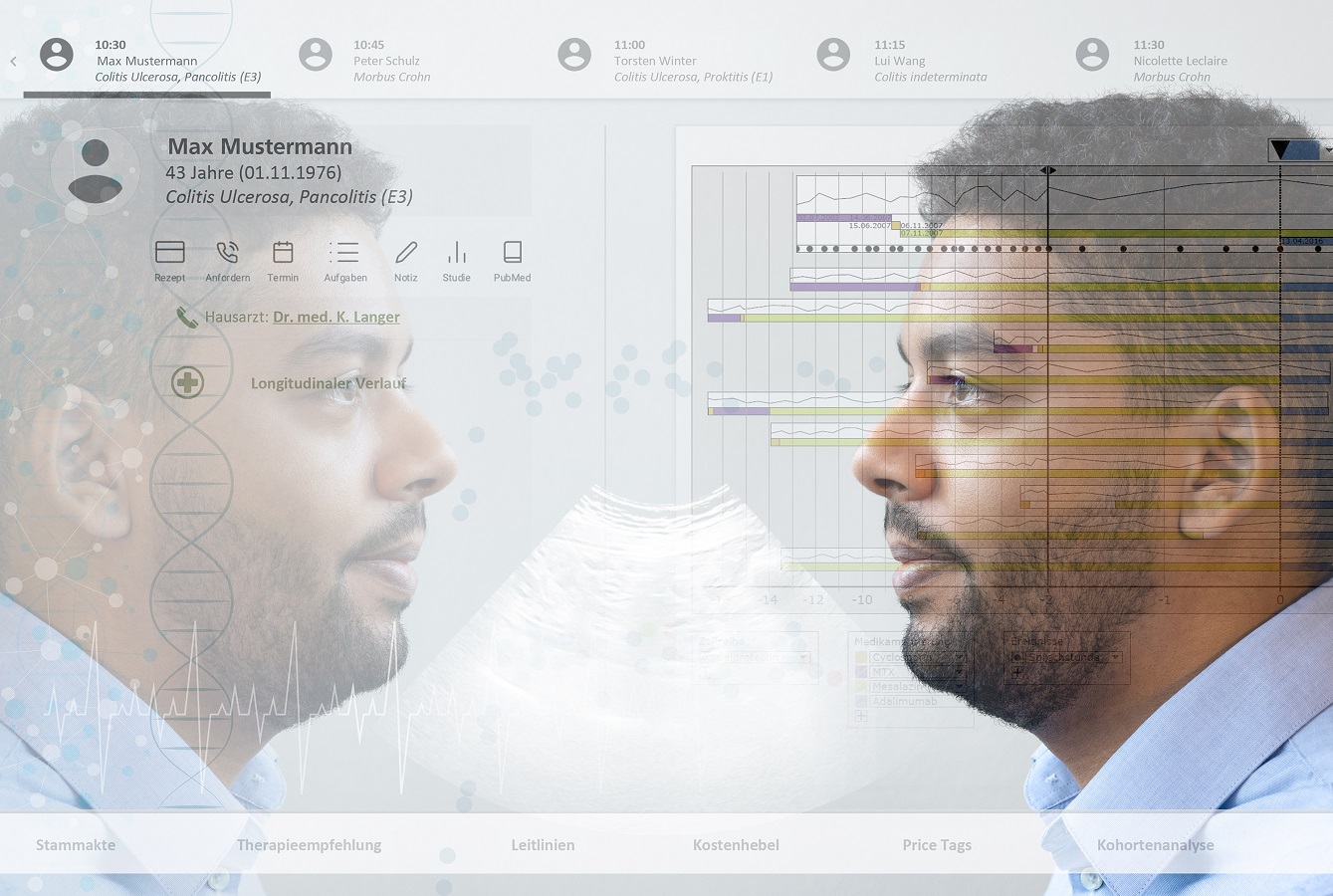 Med²icin: Verbindung individueller klinischer Daten mit Populationsdaten für gezieltere Diagnosen.