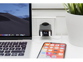 revolt Intelligentes 2-Port-USB-Netzteil, USB A& C, QC4.0+, PD 30 Watt, Display, www.pearl.de revolt Intelligentes 2-Port-USB-Netzteil, USB A& C, QC4.0+, PD 30 Watt, Display, www.pearl.de