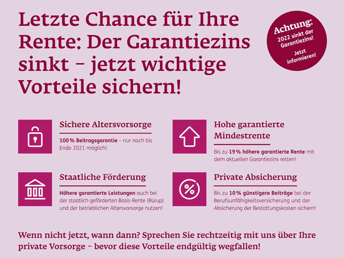 Garantiezinssenkung 2022 (Bildquelle: ERGO Group AG)