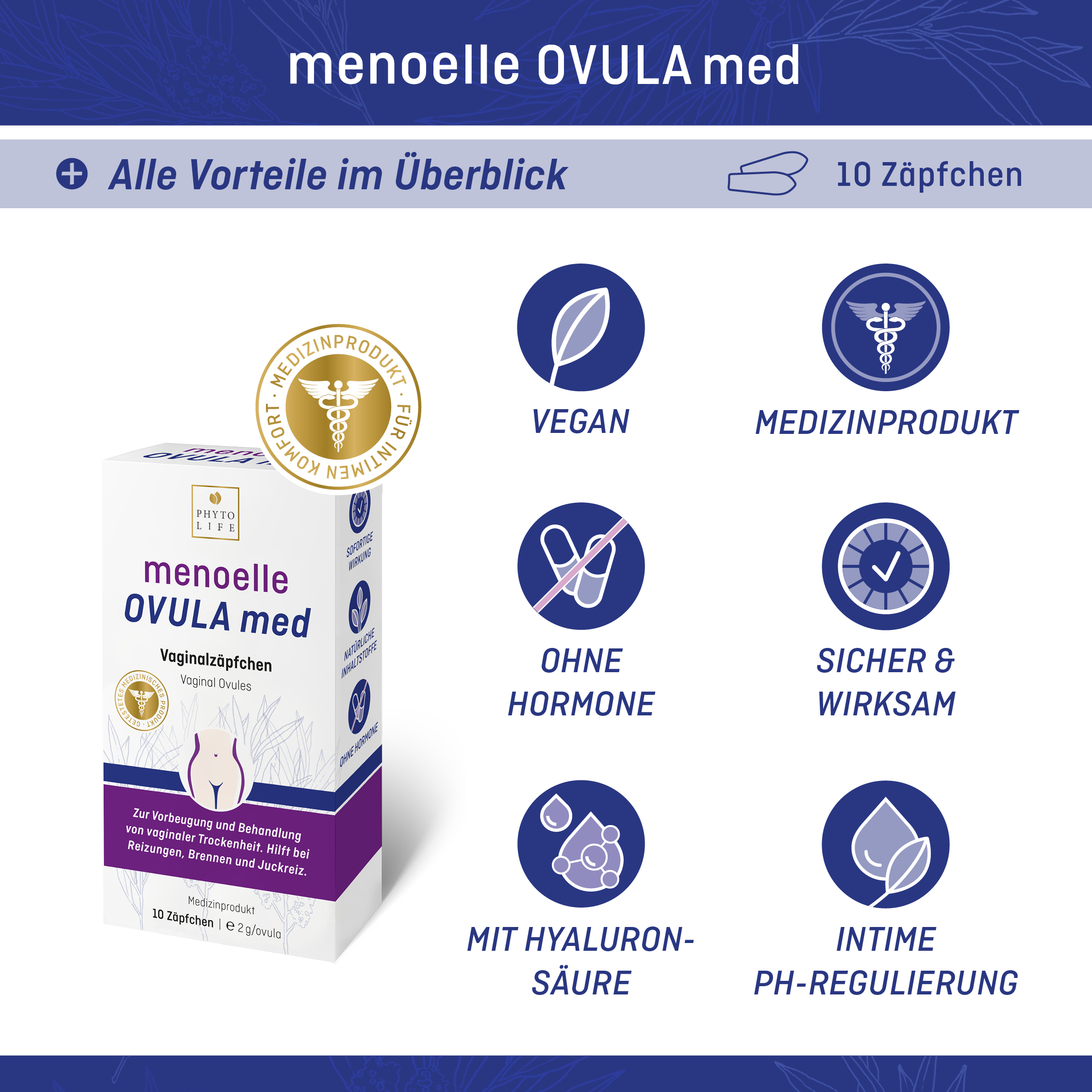 menoelle OVULA med Vaginalzäpfchen