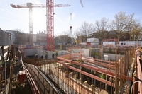 Van B wächst: In nur dreieinhalb Wochen pro Etage wird der Rohbau errichtet. © Bauwerk Van B wächst: In nur dreieinhalb Wochen pro Etage wird der Rohbau errichtet. © Bauwerk