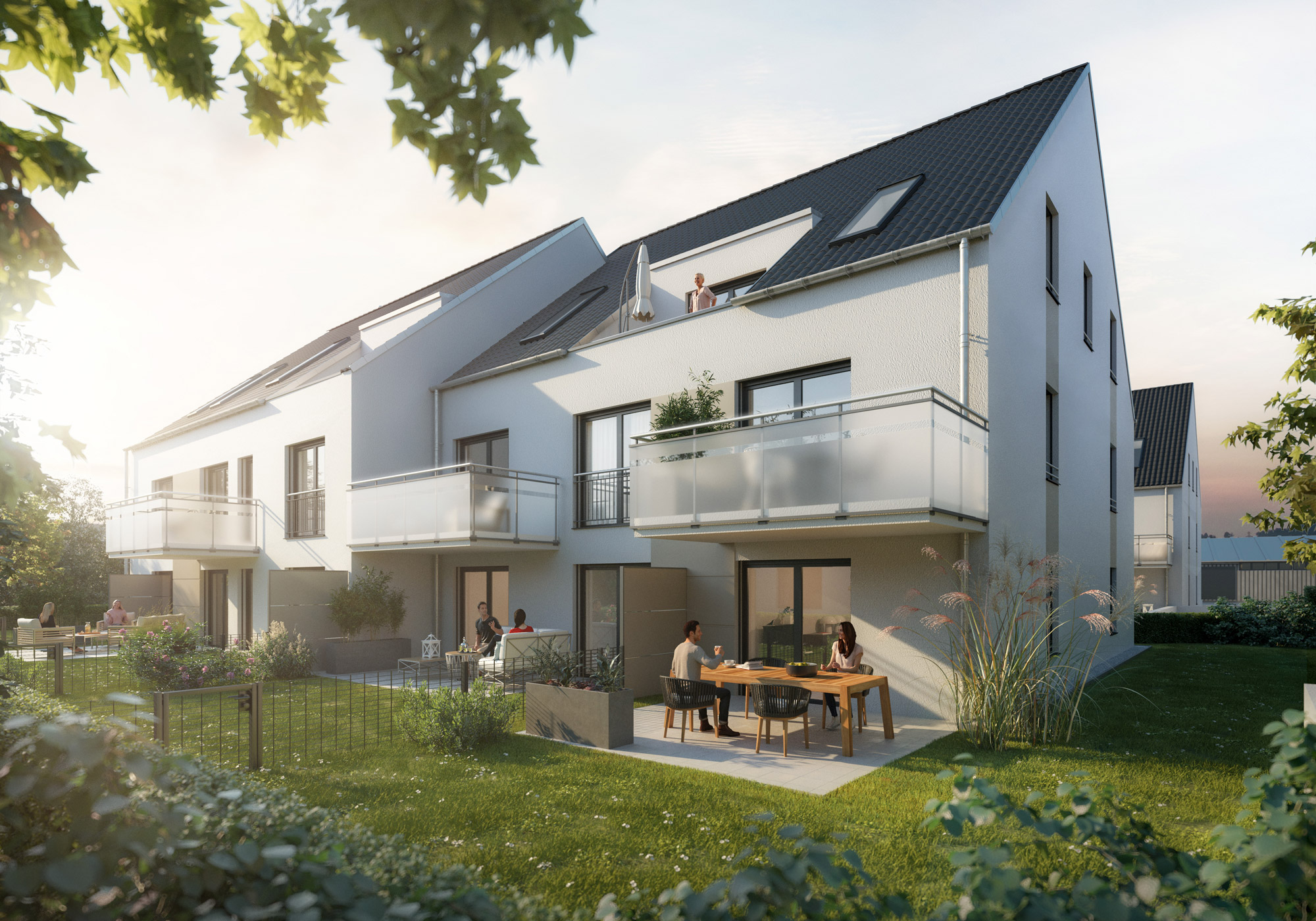 Visualisierung des Neubaus in der Schoberstraße