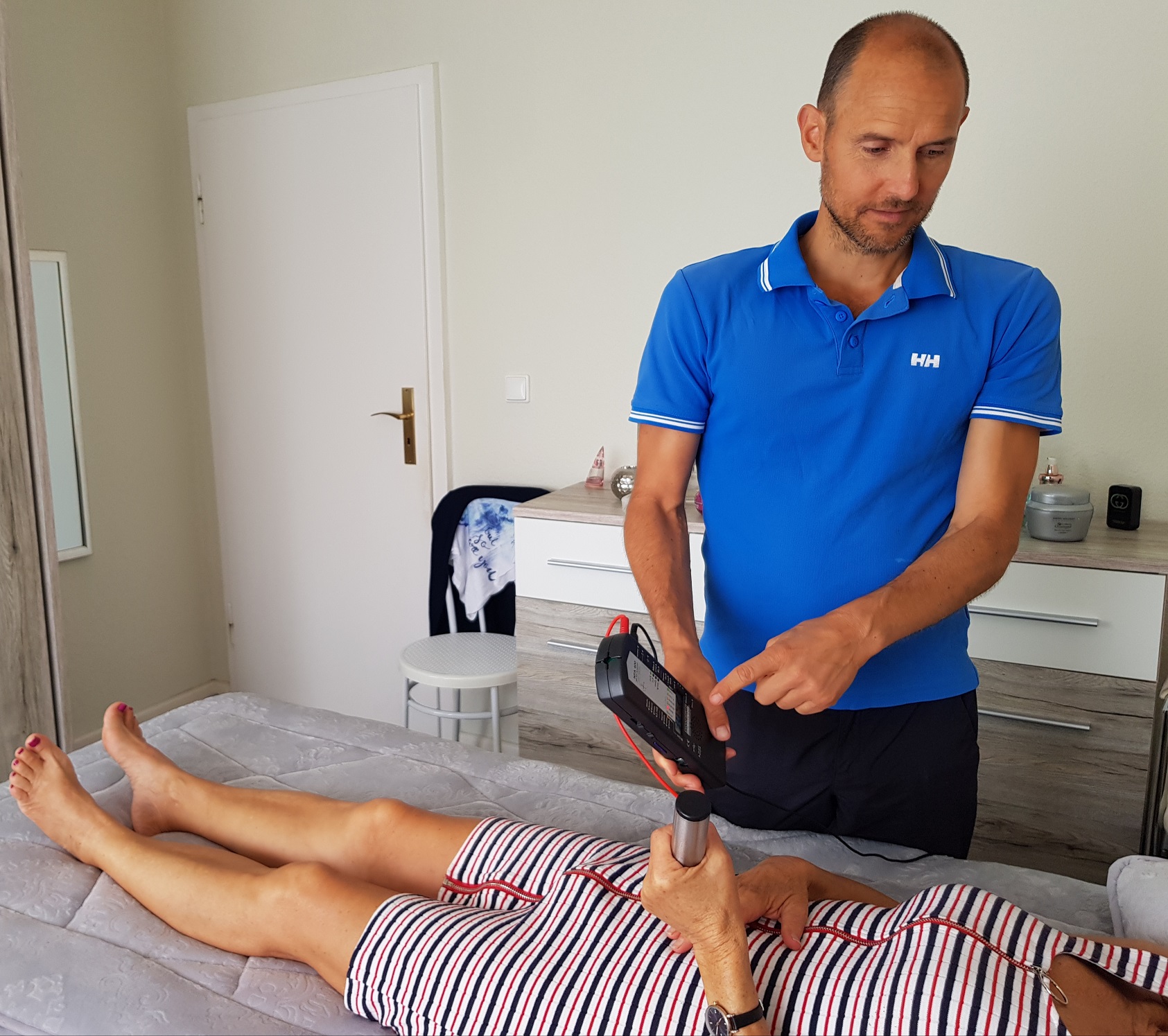 at-home Experte bei einer Messung at-home Experte bei einer Messung